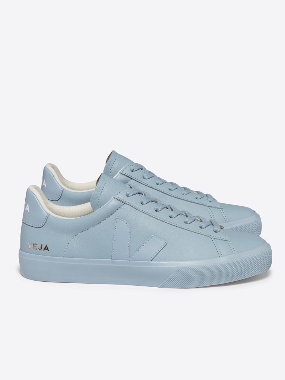 Veja Light Blue Leather Campo Sneakers
